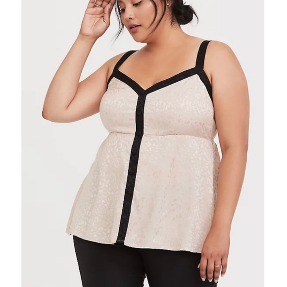 Torrid Tan Jacquard Babydoll